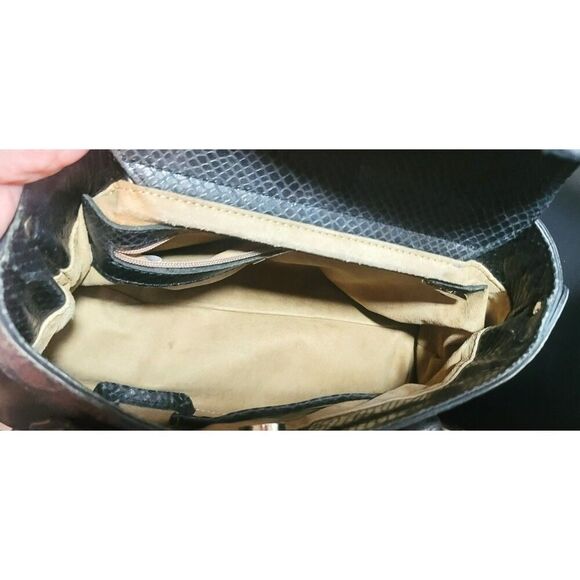 MCM - Rare Black Crocodile Iridescent Hand Bag & Wallet Combo - Picture 9 of 15